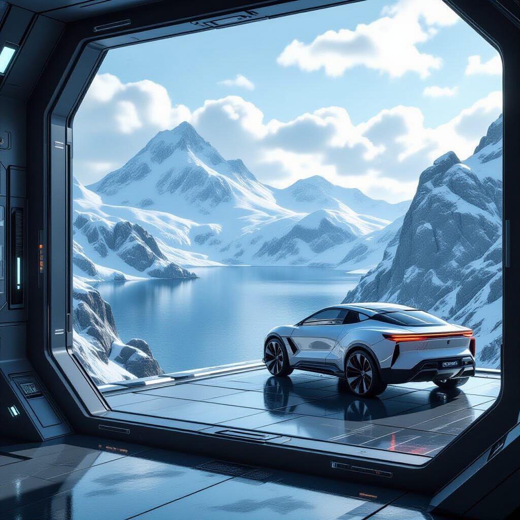 Futuristic Home by the Sea with Mountain Views