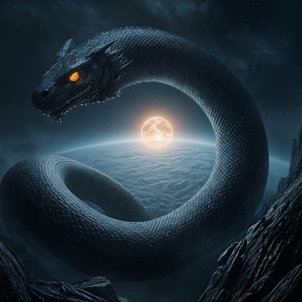 Epic Mythical Serpent Wraps Around the World