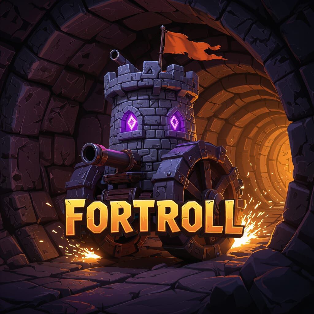 Fortroll Game Logo: Rolling Fantasy Tower