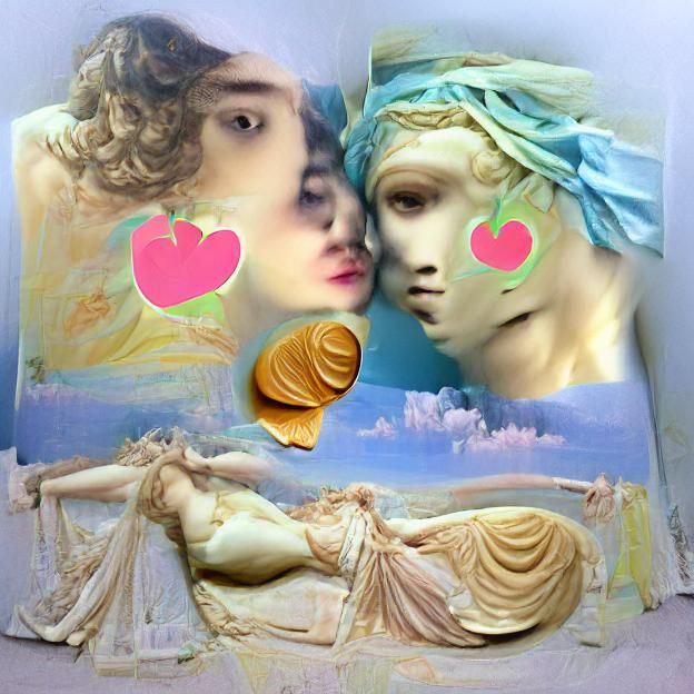 Classical Romantic Couple in Dreamy Pastel Style