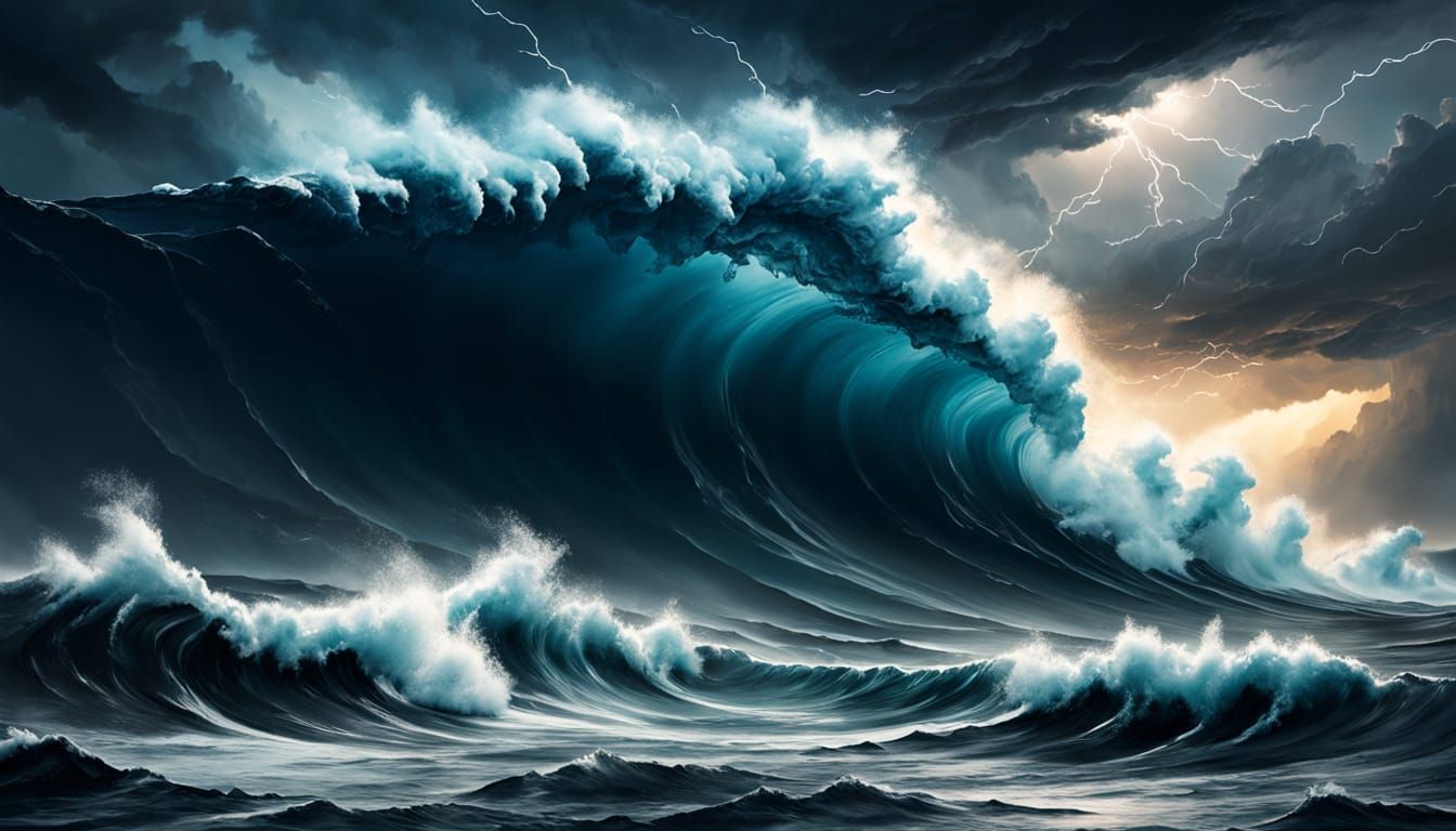 Turbulent Seascape in Cinematic Style