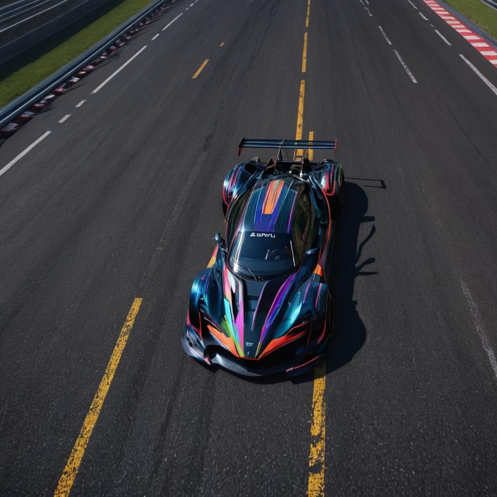 SFX A multicolor race car