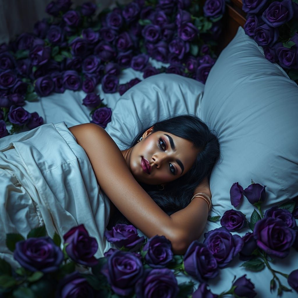 Dark Iridescent Roses Enchant a Heartbroken Princess