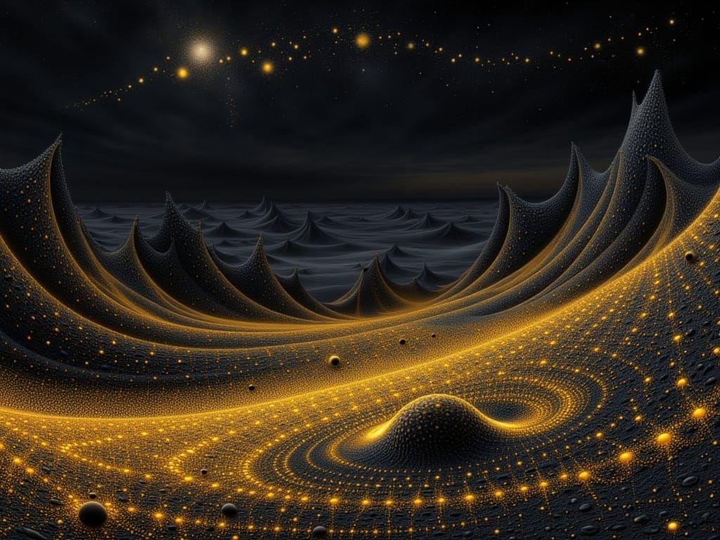 Cosmic Dreamscape with Celestial Wisps