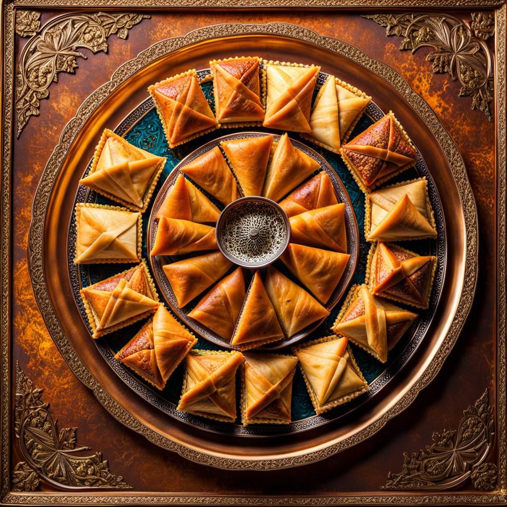Exquisite Turkish Baklava Food Photography