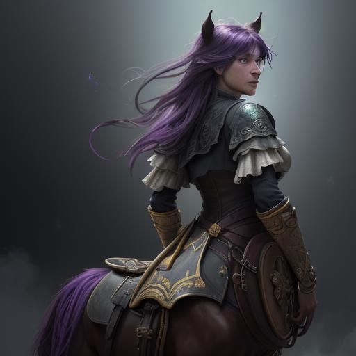 Girl and Horse in Painterly Watercolor Style