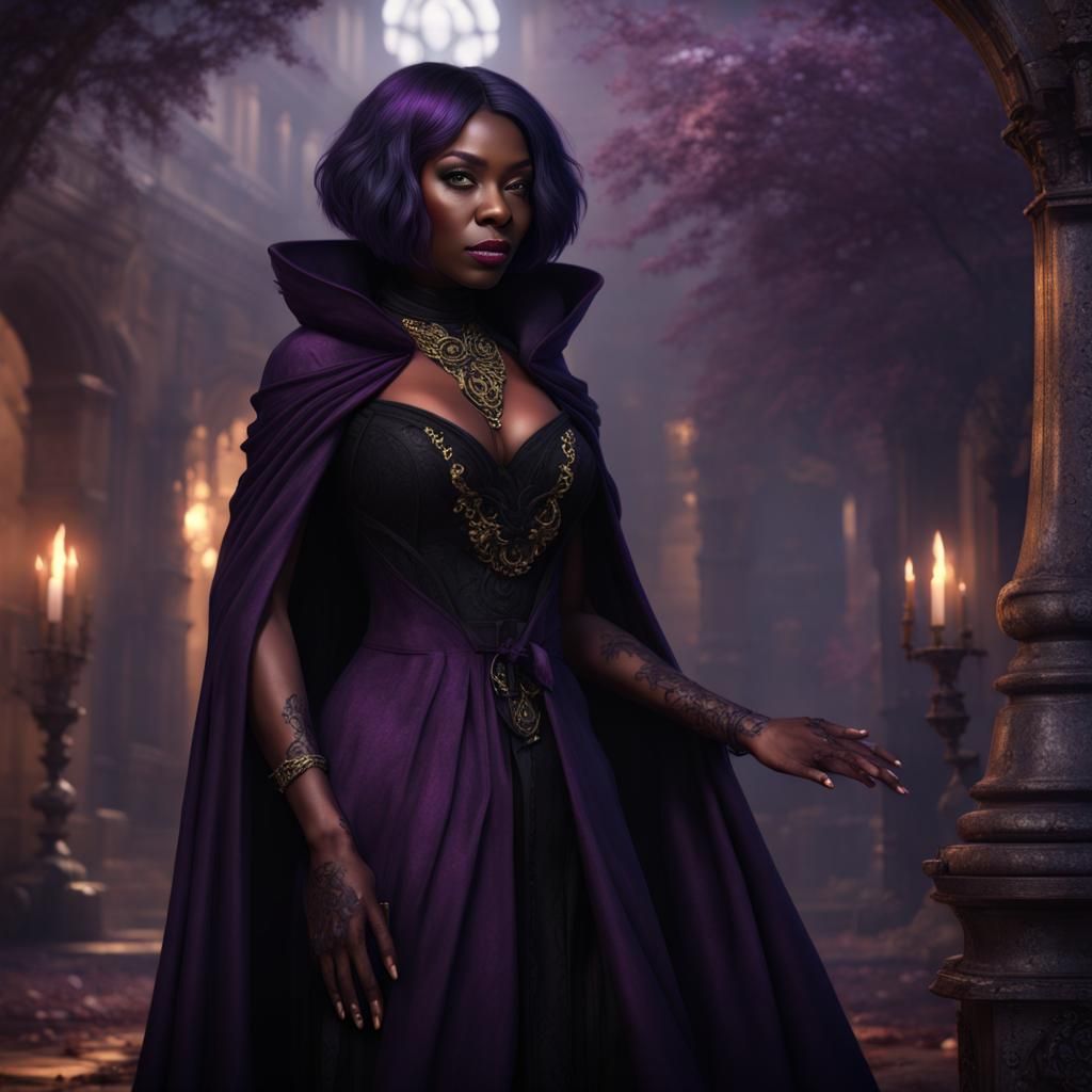 Gothic Aristocrat Sorceress with Shadow Magic