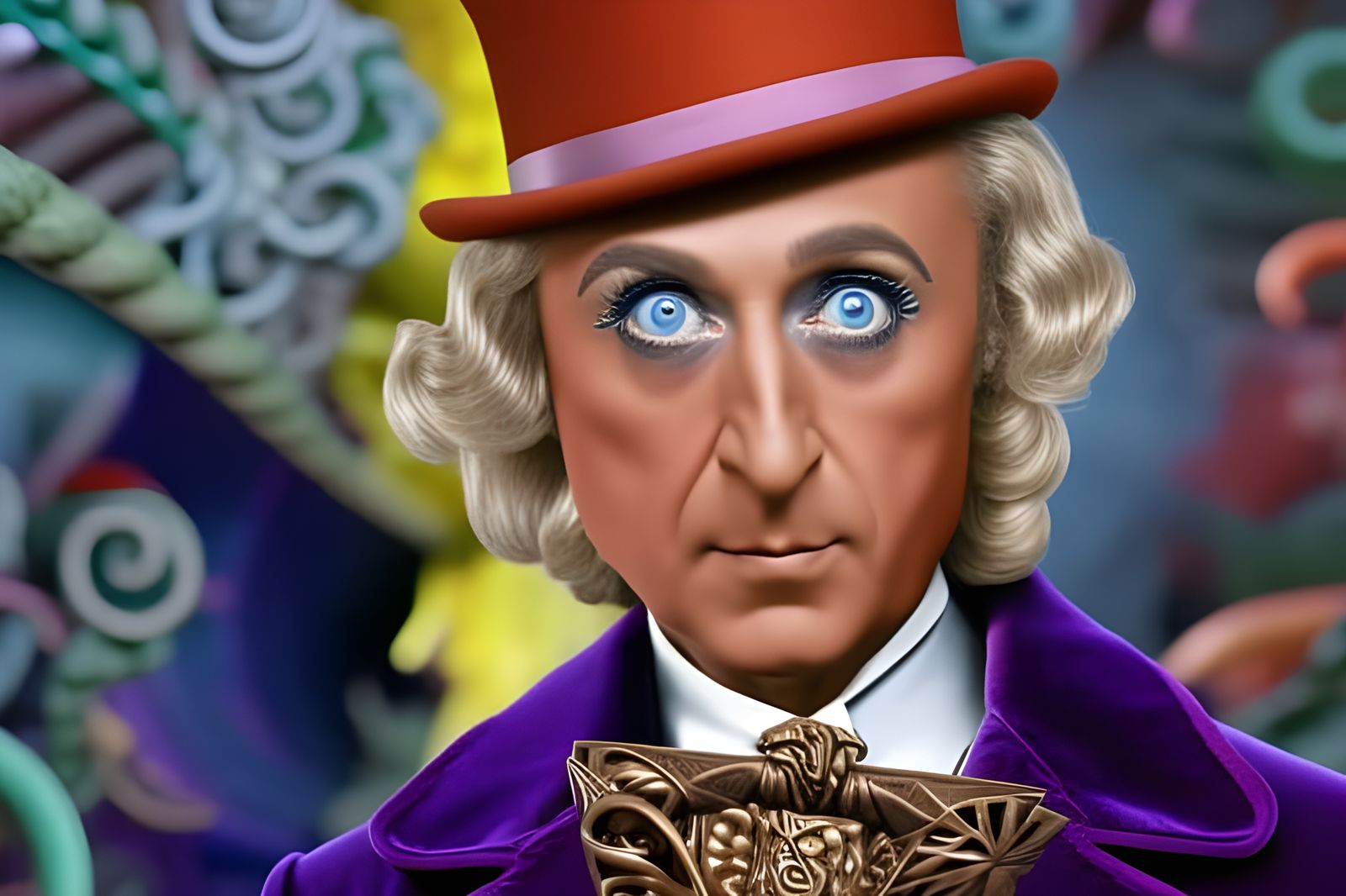Surreal Willy Wonka with Everlasting Gobstopper