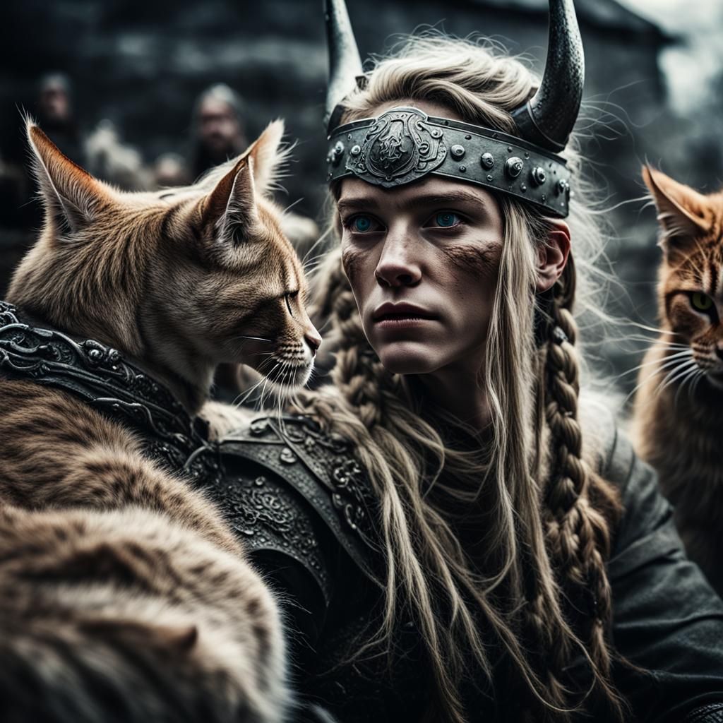 Viking Queen Portrait Ready for Battle
