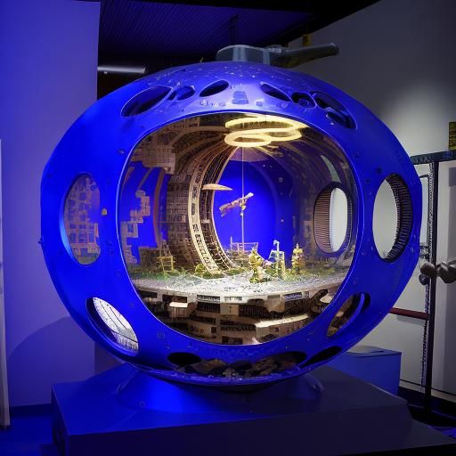 Surrealistic Mechanical Contraption in CGI Style