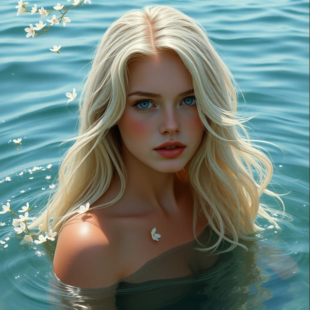 Beautiful Mermaid in Ocean's Depths