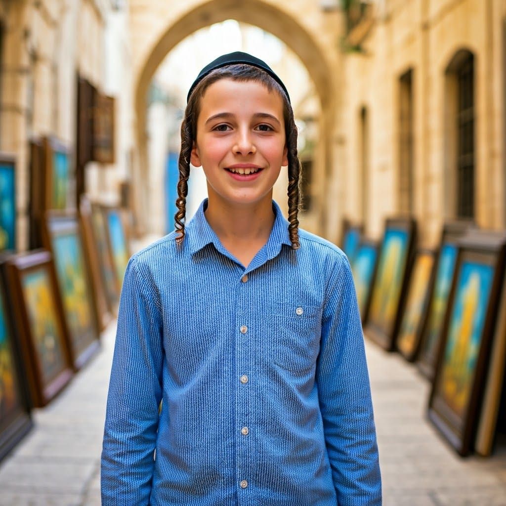 A Young Hasidic Boy Finds Inspiration in Safed's Artistic St...