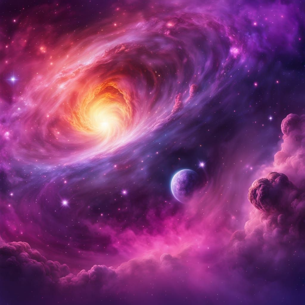 Majestic Orion Nebula in Space: Digital Painting