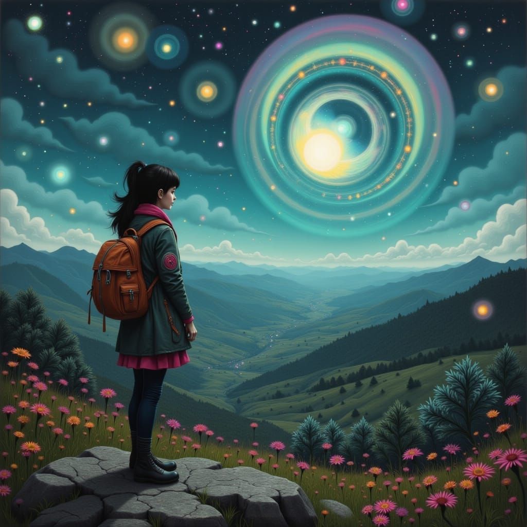 UFO Encounter on Ilkley Moor: A Digital Art Vision