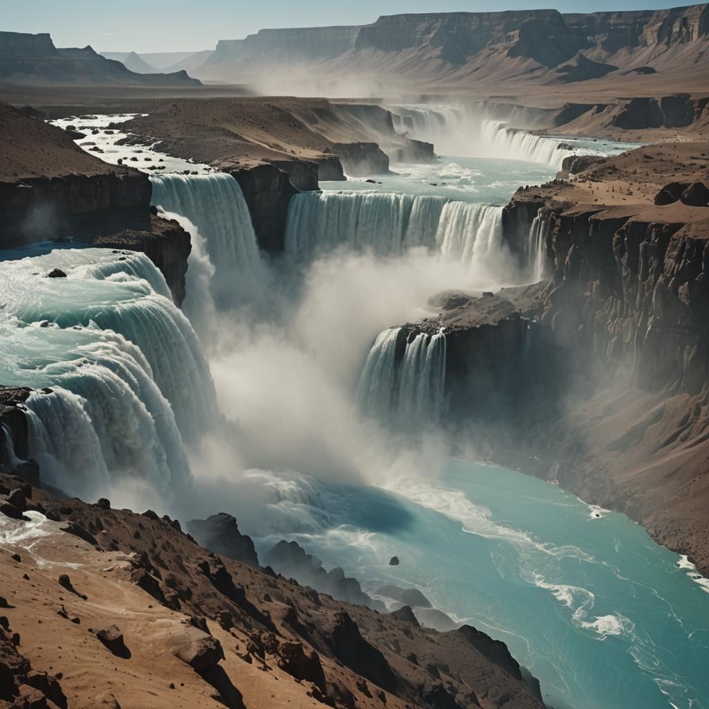 Niagara Falls Pours off Everest in Sahara