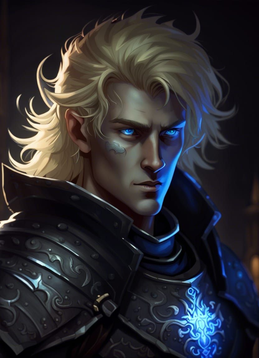 Handsome Young Cleric with Werewolf Shadow