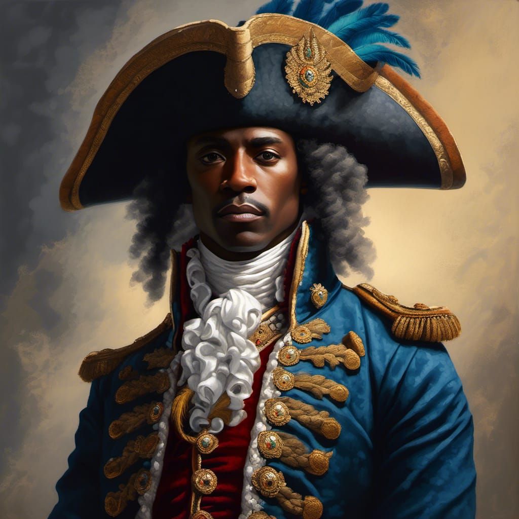 Toussaint Louverture Tapestry Portrait in 1780s Style