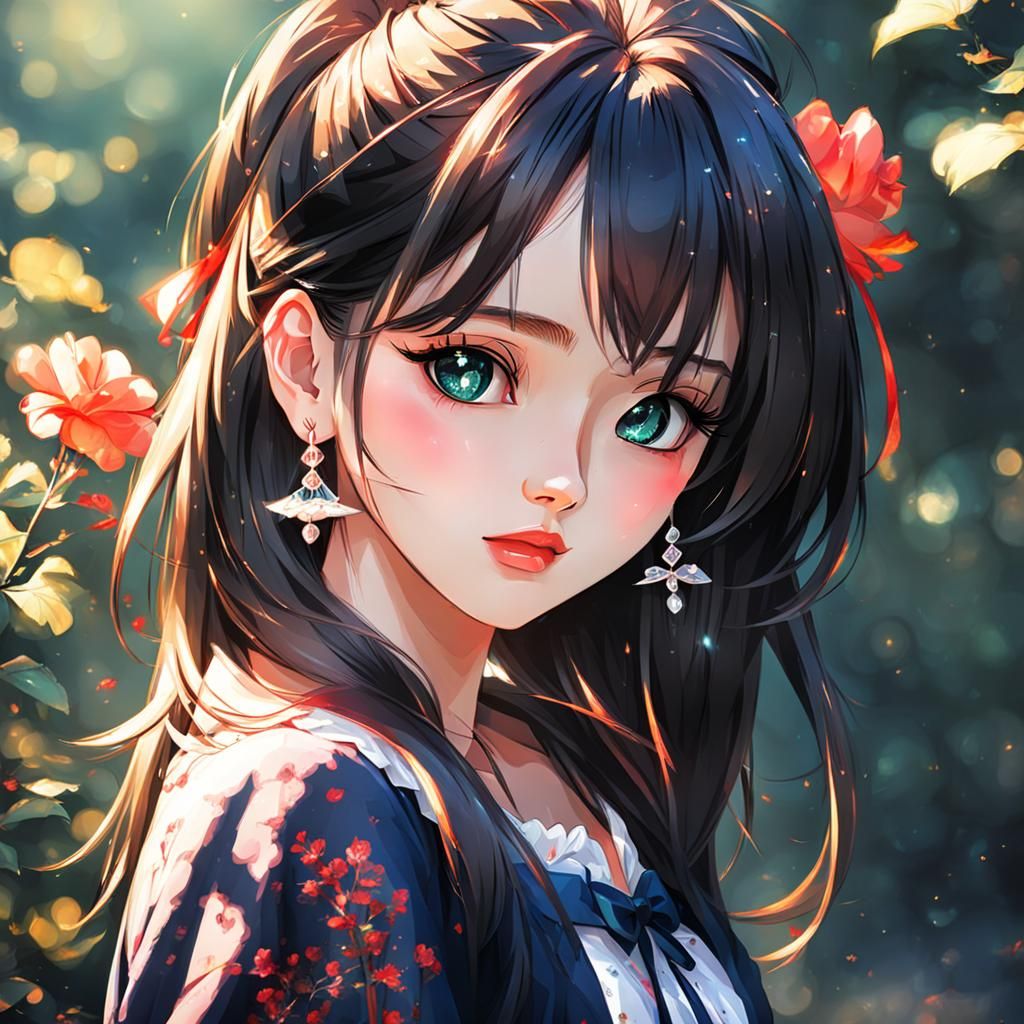 AI-Generated Portrait of a Pretty Girl