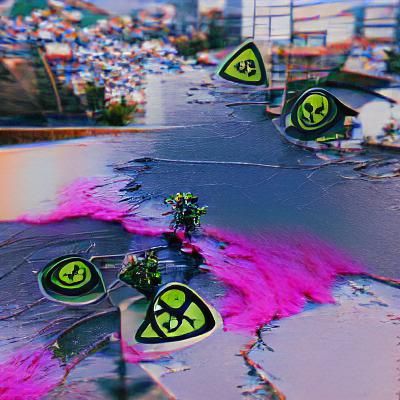 Bioluminescent Forest at Twilight: A Digital Illustration