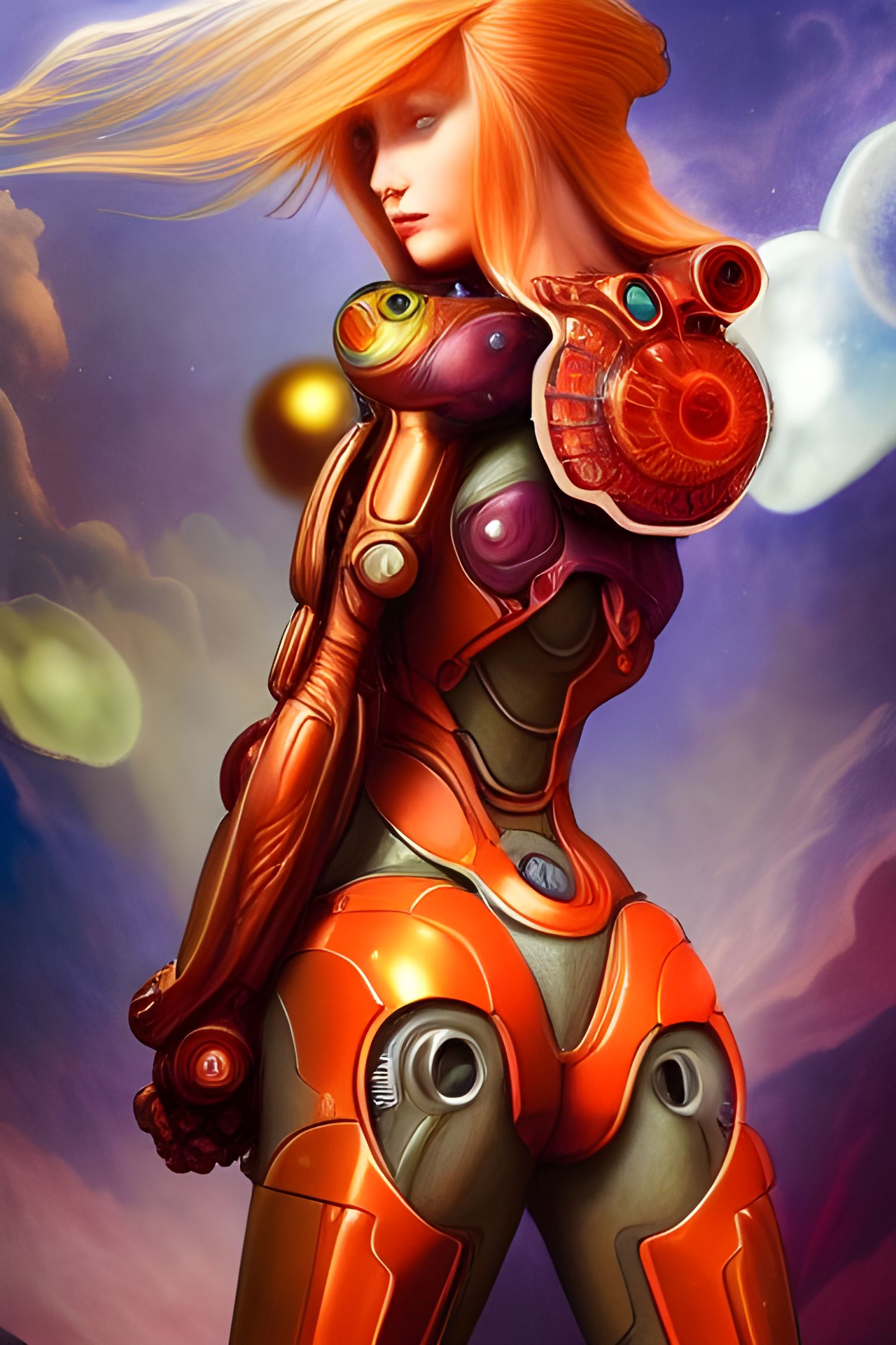 Samus Aran: Goddess in Art Nouveau Style