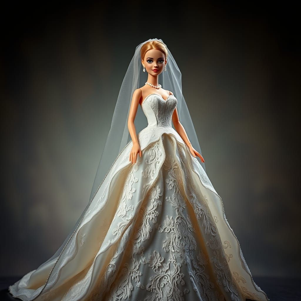 Barbie Doll in Lavish Wedding Dress