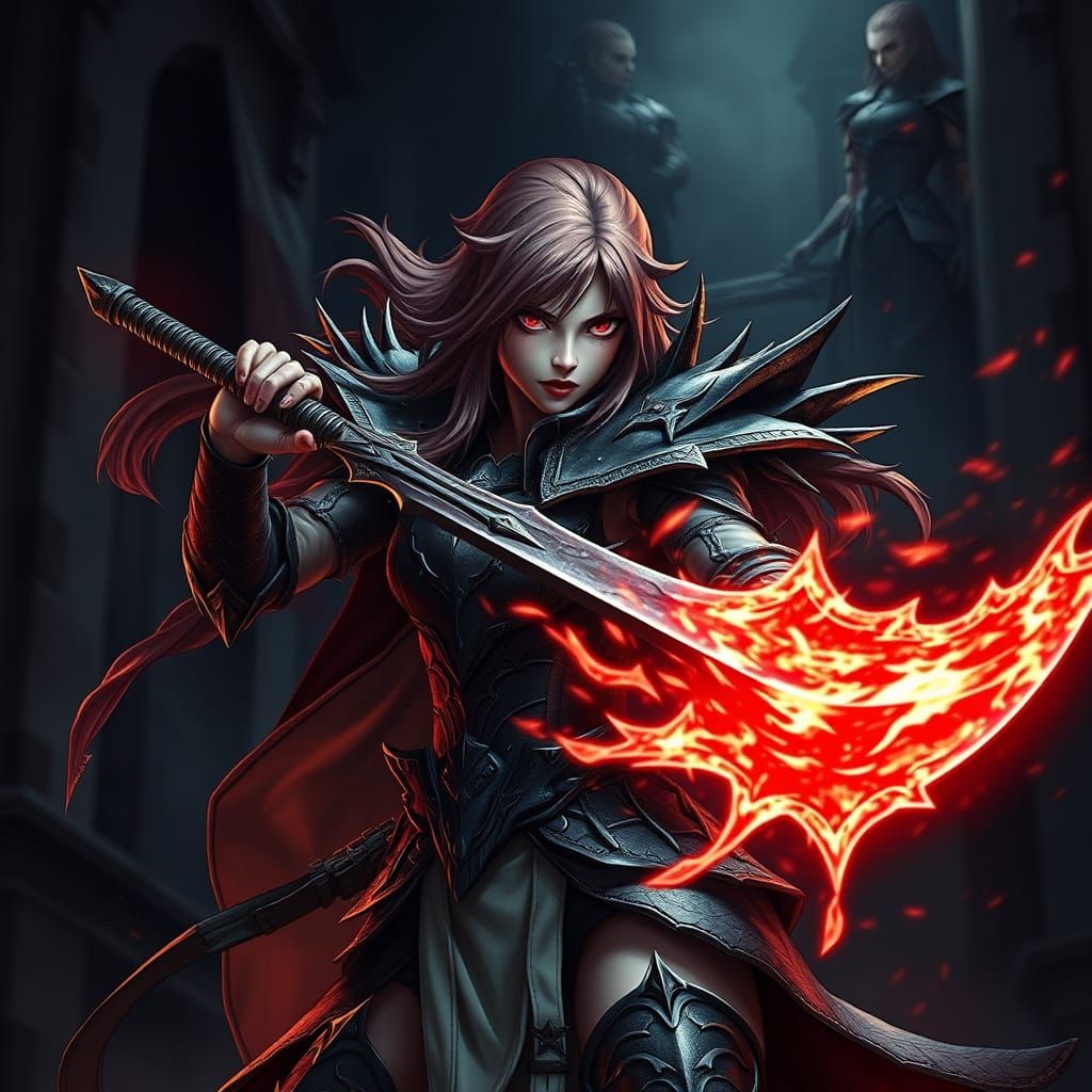 Erza Scarlet as The Shardbinder in Dark Fantasy