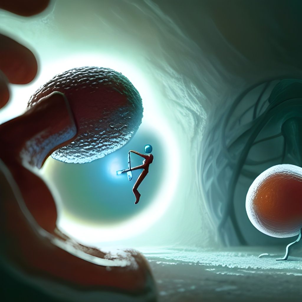 Photorealistic White Blood Cell Captures Nanobot Spy