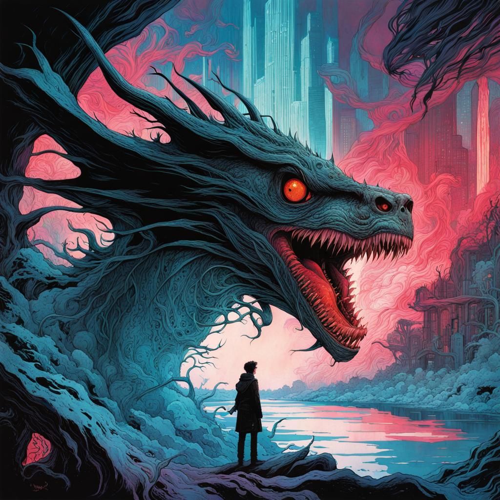 Surrealist Nightmare Collage Art Illustration