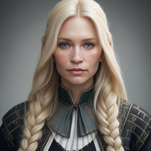 Nordic Woman Portrait as Acrylic Painting