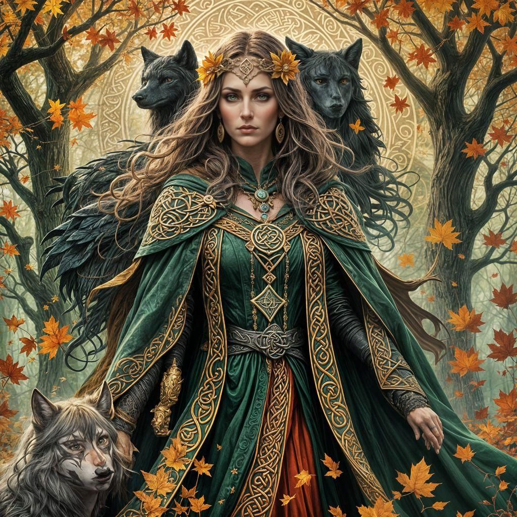 Morrigan: A Celtic Goddess Depiction