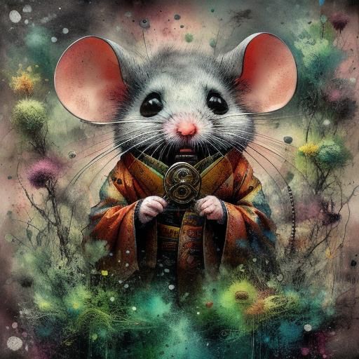 Surreal Mouse Character in Unique Style