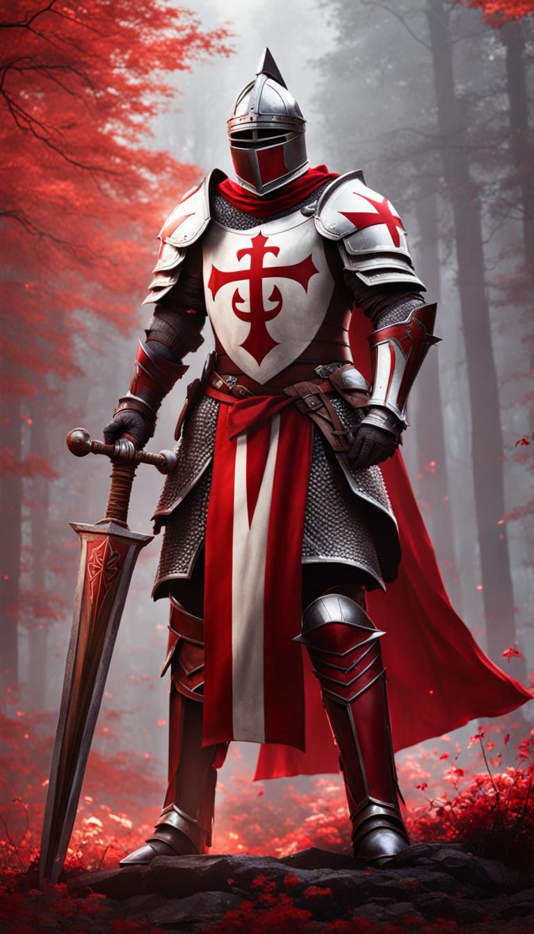 Templar Knight in Detailed Matte Painting