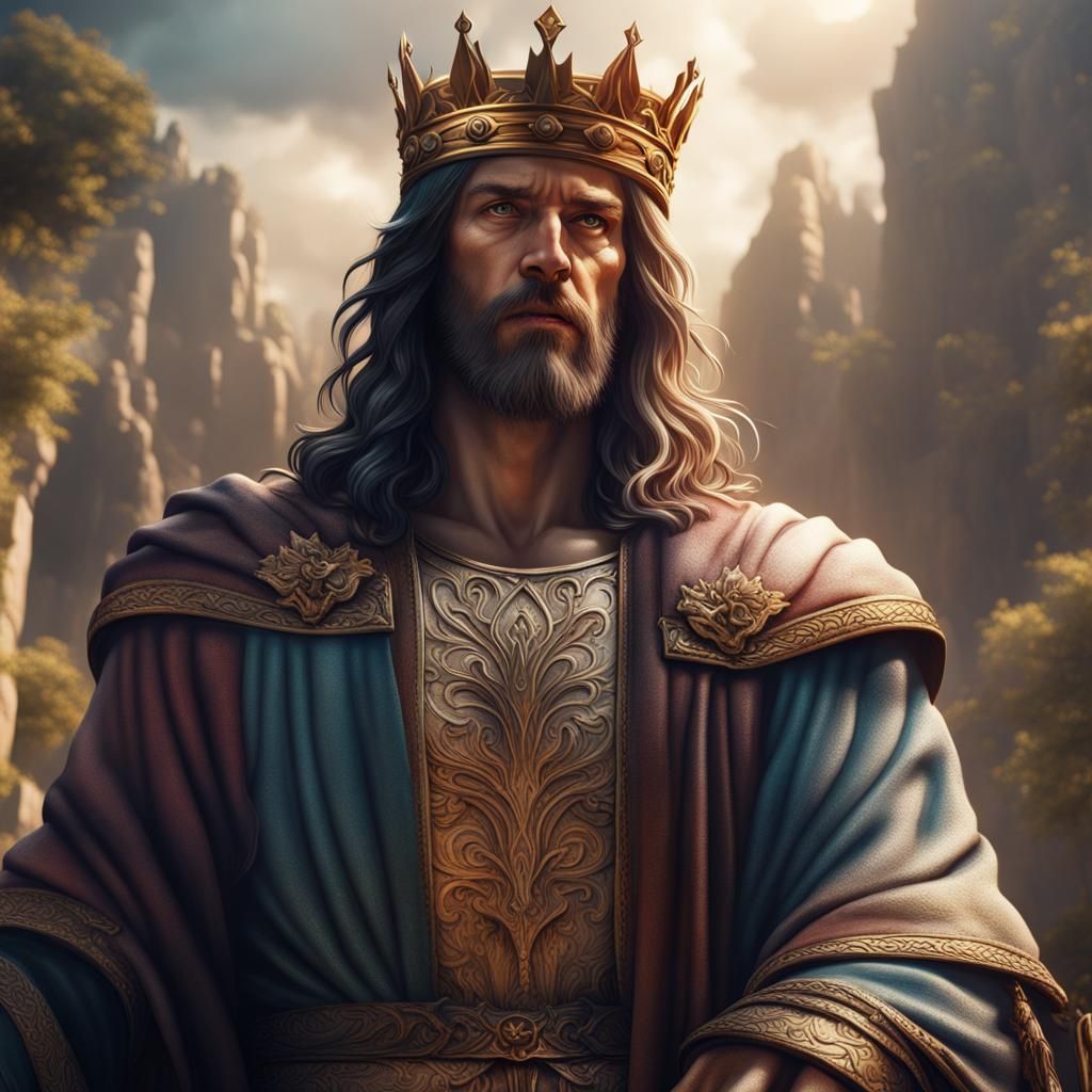 Detailed Matte Painting of Jesus in Deep Color