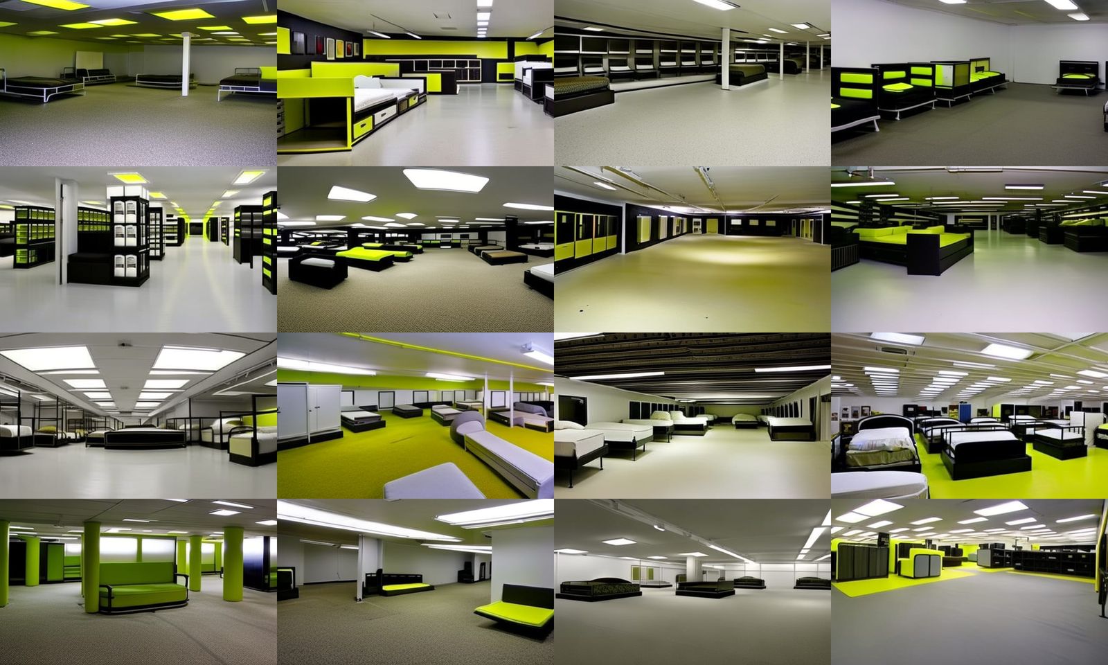 Creepy Furniture Store Aesthetic Liminal Space Photo Collection