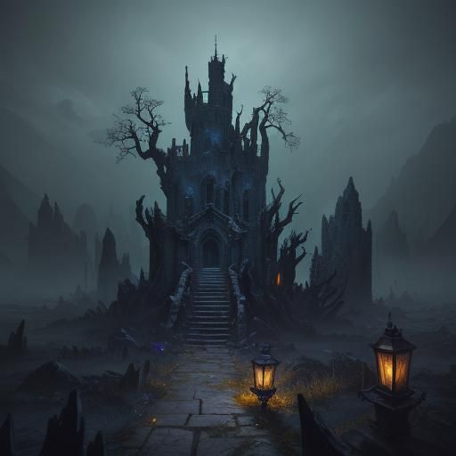 Gothic Fantasy Advisor in Foreboding Ruins