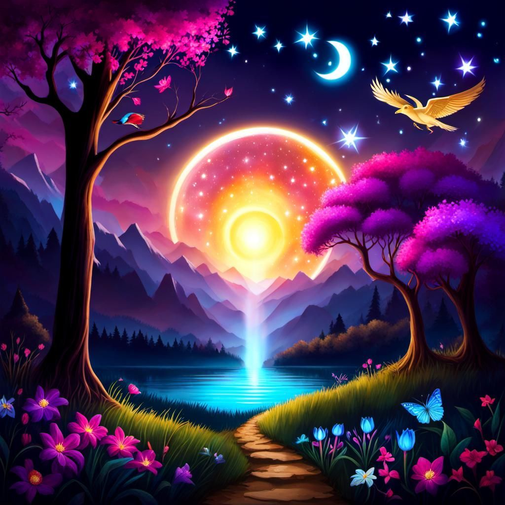 Magical Scene Generated by AI