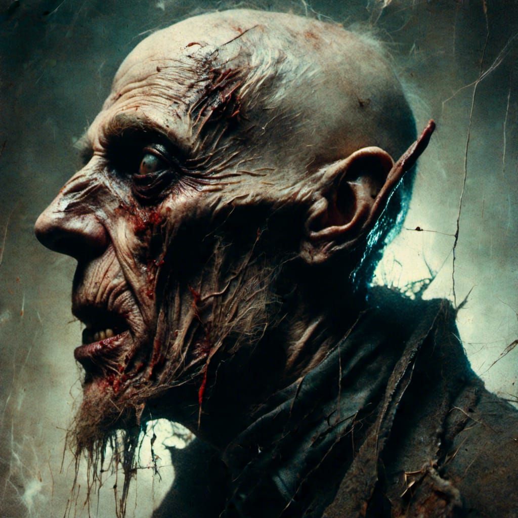 Nosferatu Hyperrealistic Splash Art in Horror Style
