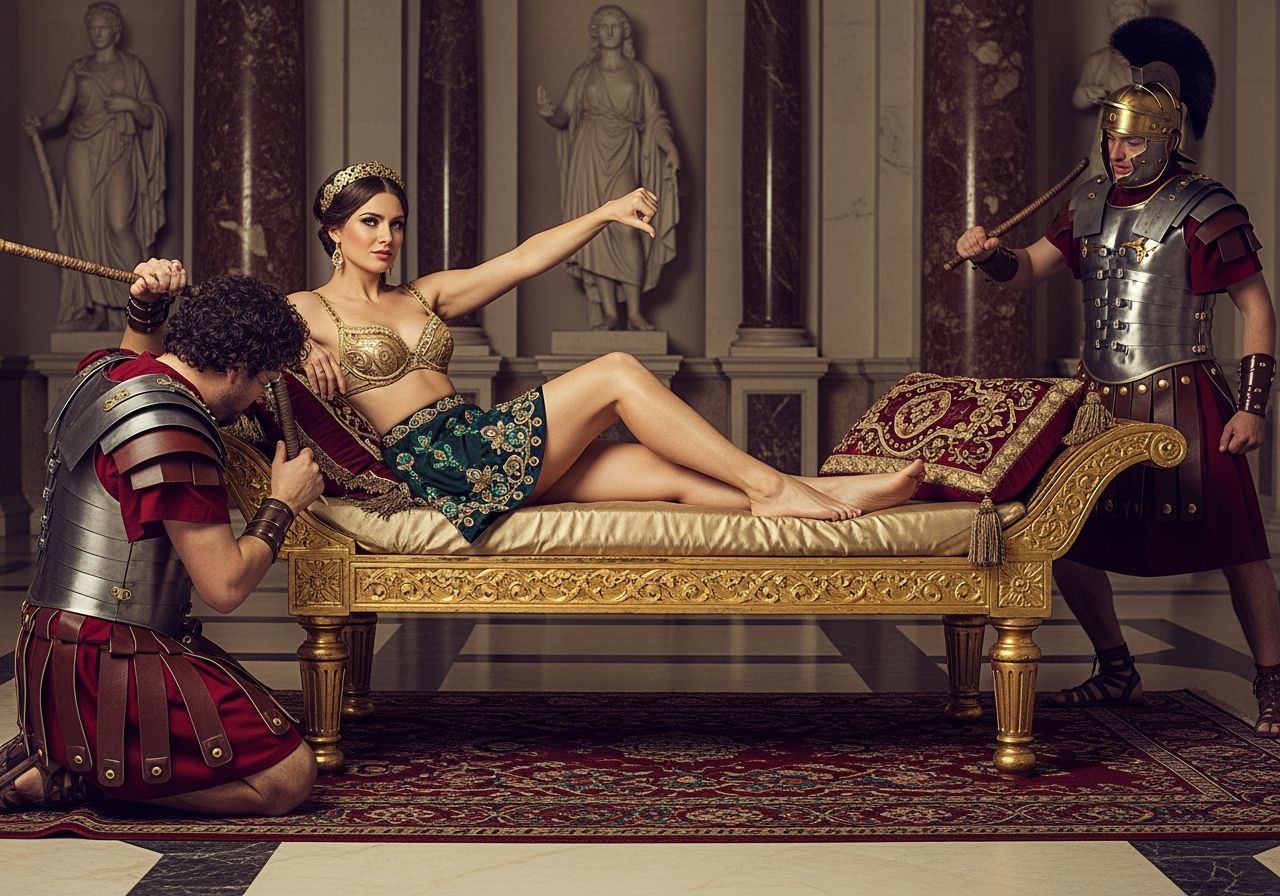Roman Empress Condemns Servant in Royal Palace