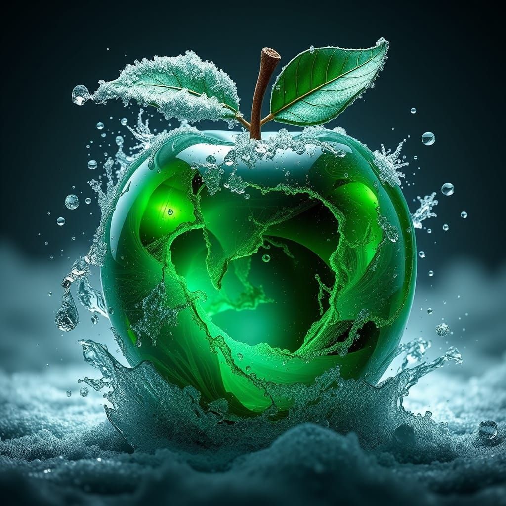 Fabled Princess in an Emerald Glass Orb