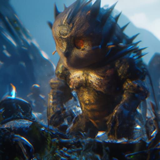 Detailed Matte Painting of Ozzy in Deep Color