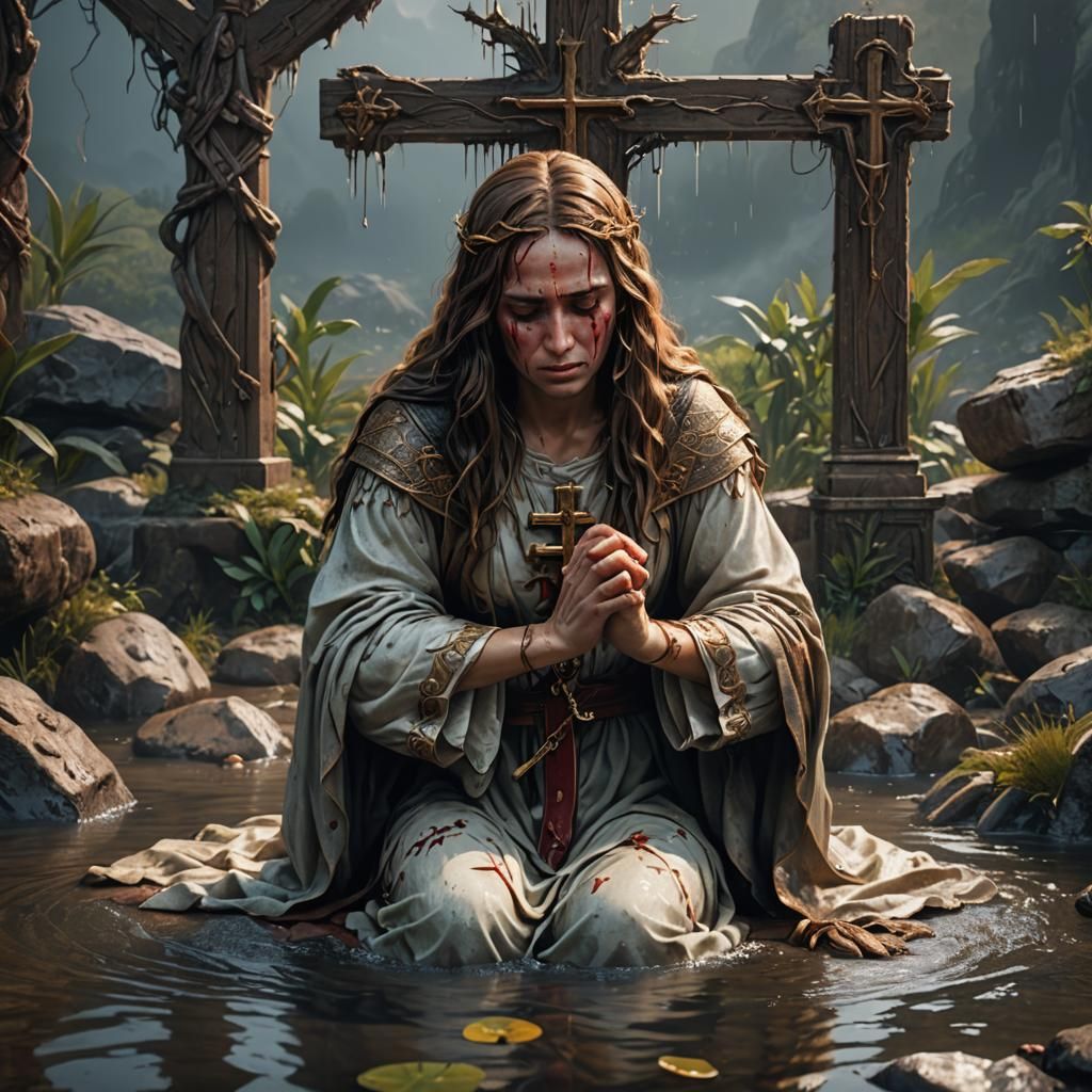 Saint Mary Magdalene's Tears: A Detailed Matte Painting