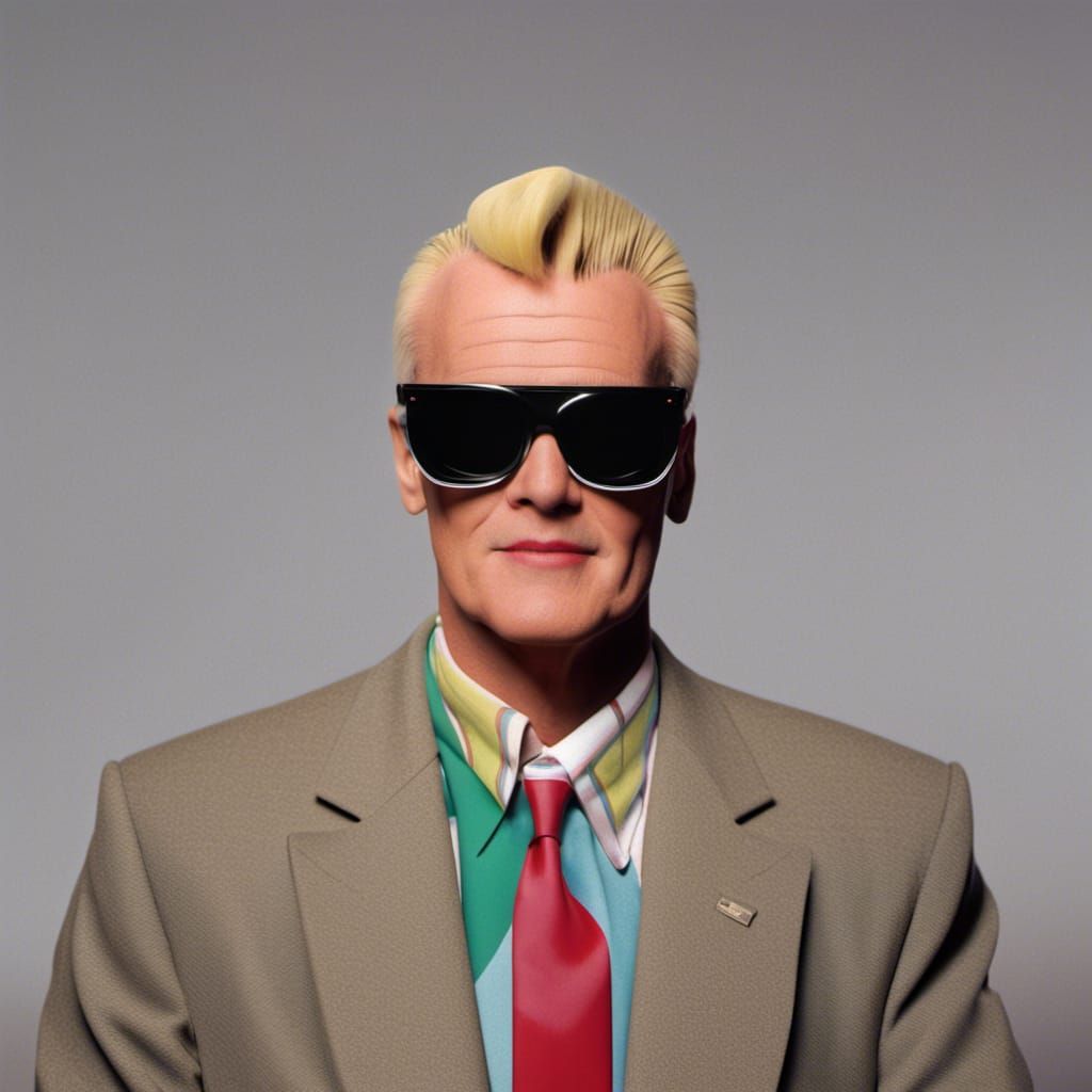 Max Headroom in Cyberpunk Style