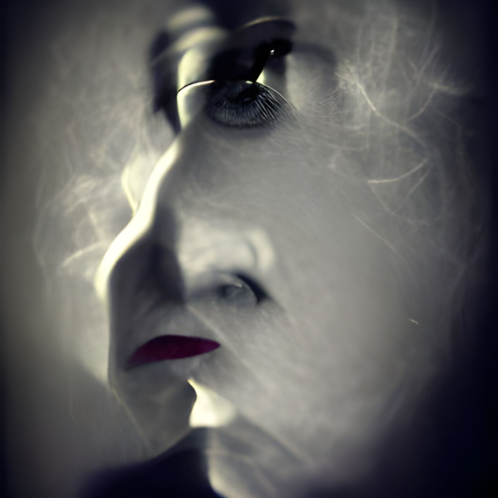 Evocative Film Noir Portrait of an Old Soul