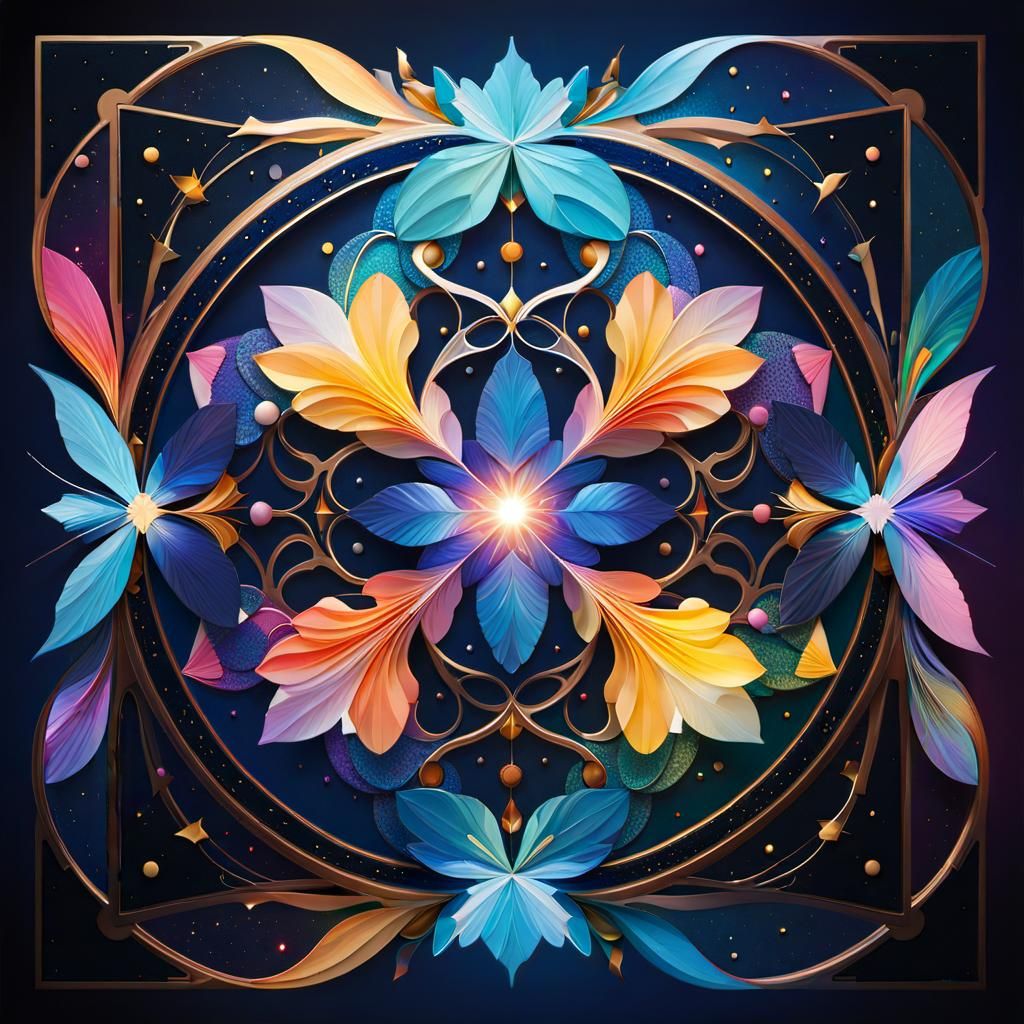 Cosmic Metamorphosis: Holographic Digital Art in Surreal Sty...