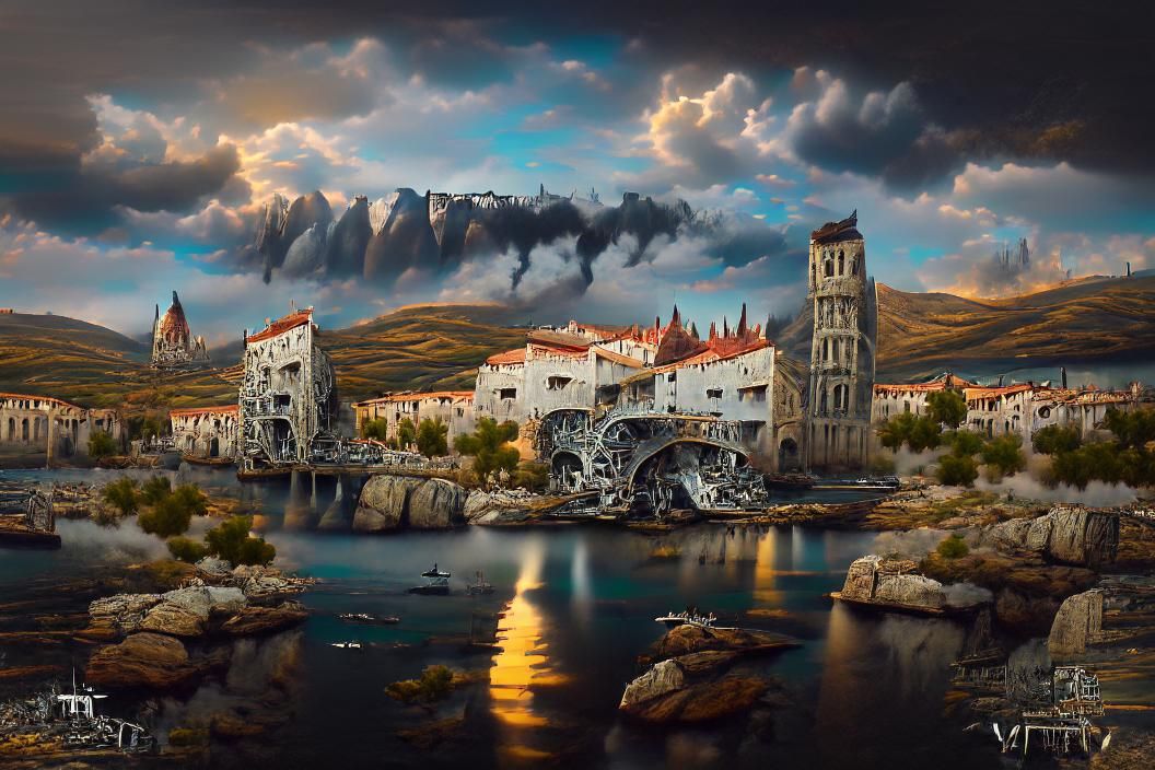 Trogir: Italian Renaissance Splendor in Matte Painting