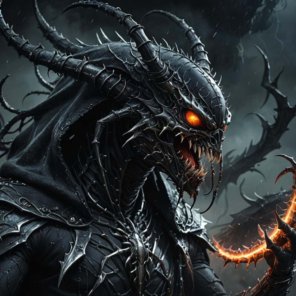 Malevolent Scorpio Arachnid Emerges from Dark Mists
