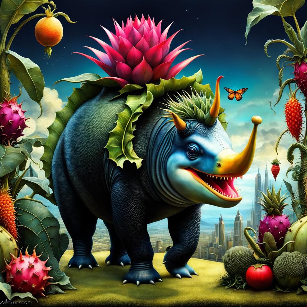 Surreal Hybrid Vegetables in Academic Art Style