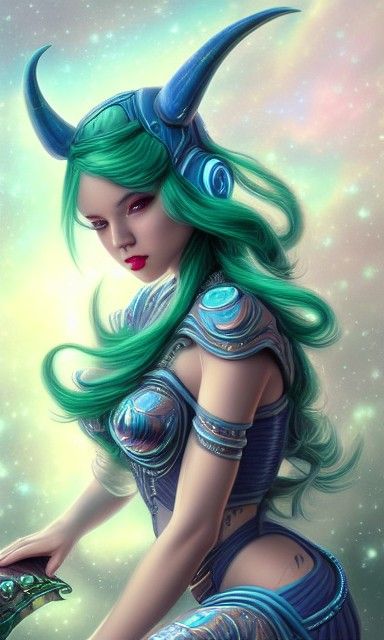 Astral Space Demon in Disney Art Style