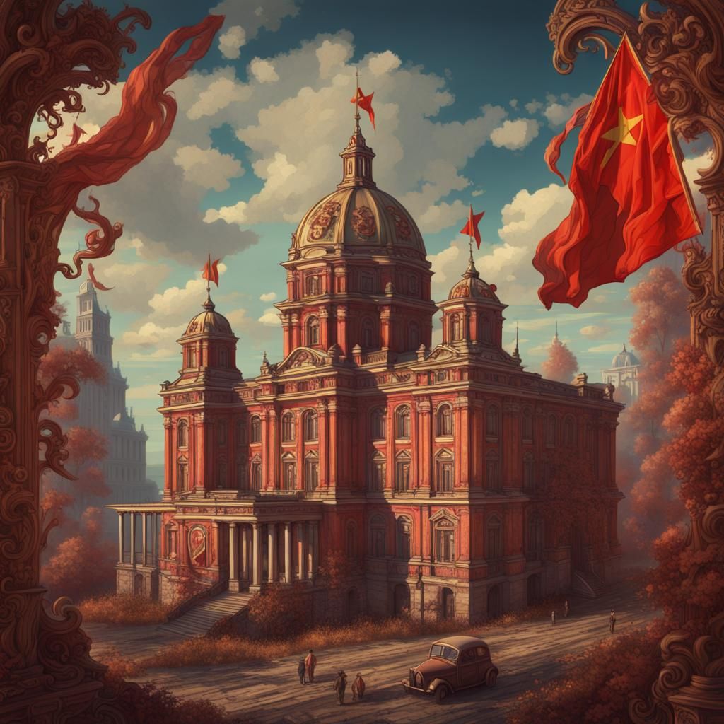 Baroque Rococo Socialist Propaganda Poster Art