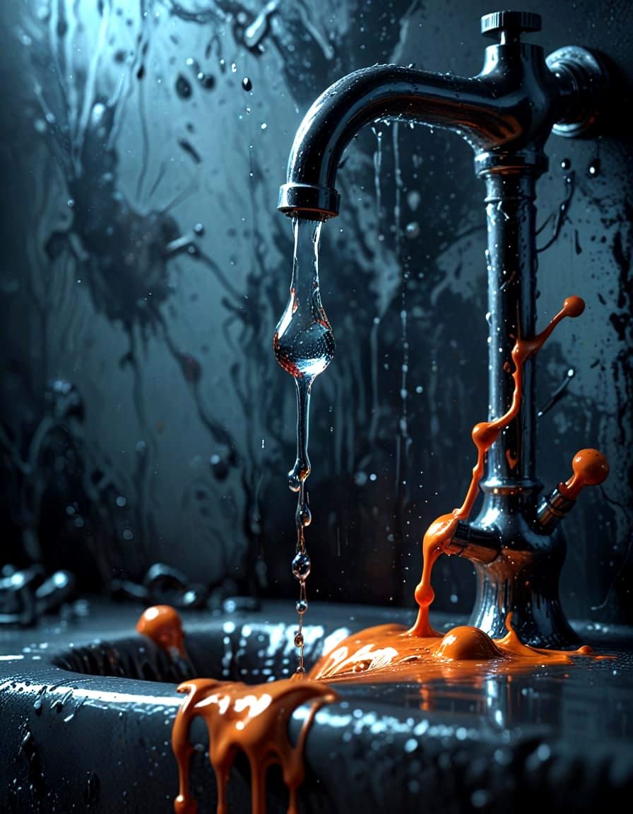 Abstract Dripping Liquid Forms